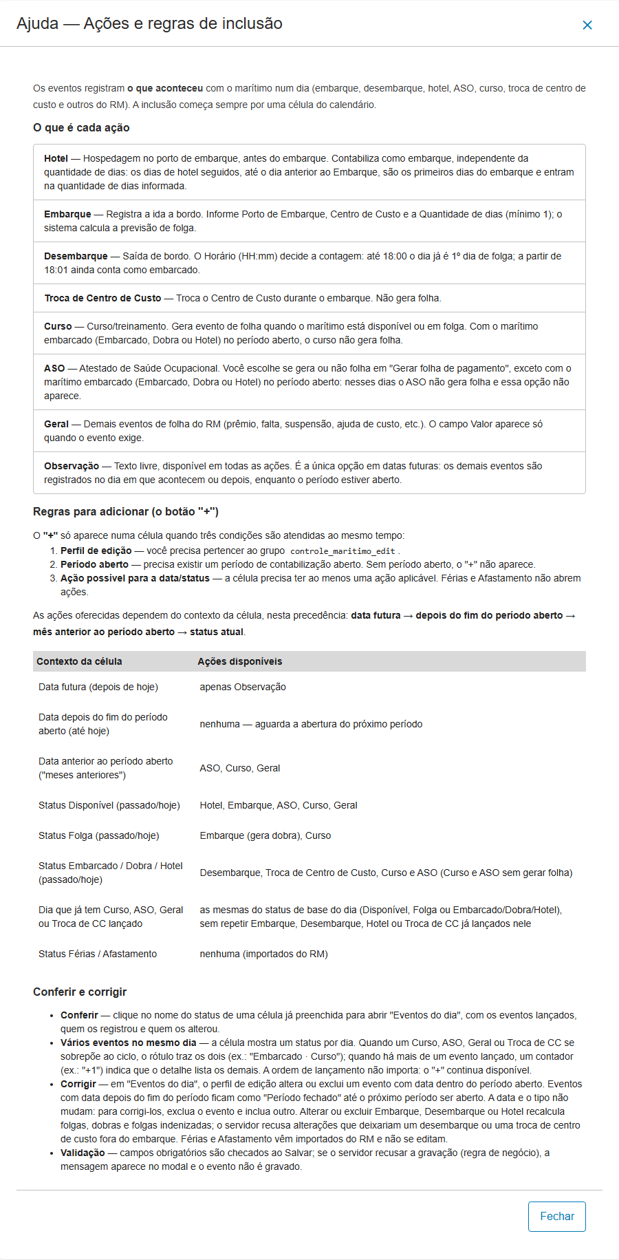 Ajuda da widget com o item Hotel